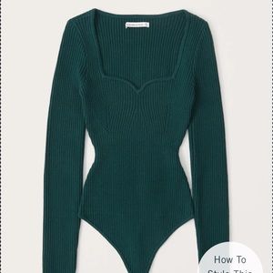 Abercrombie & Fitch // Green Sweater Bodysuit